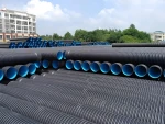 High Density Polyethylene Double Wall Corrugated Pipe Corrosion Resistant Long Service Life for Sewage Treatment Plant