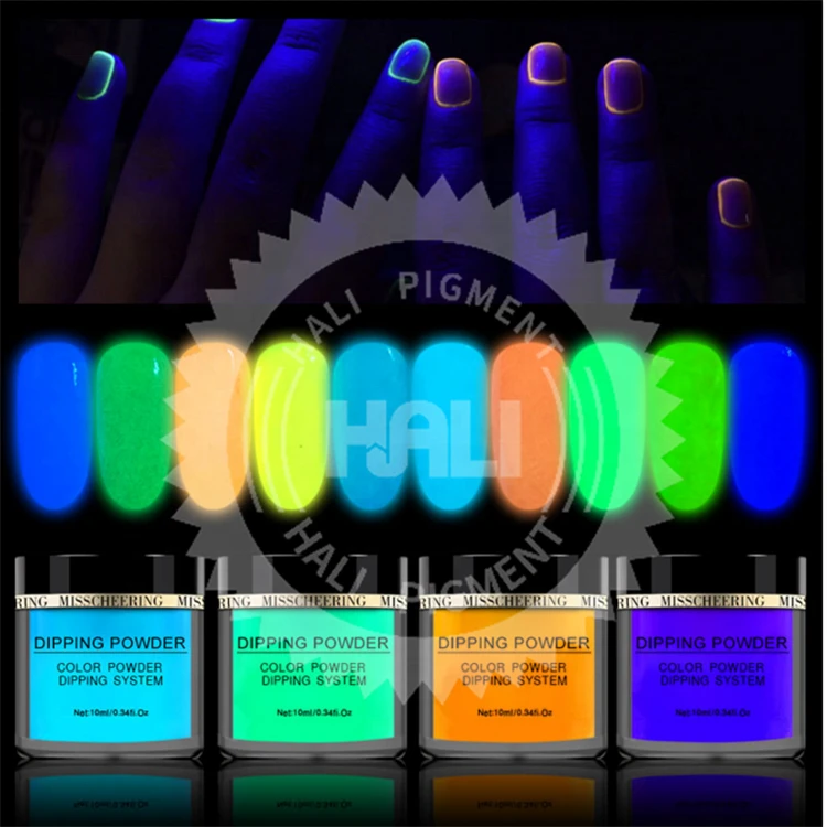 1 Box Neon Phosphor Powder Nail Glitter Powder 18 Colors Dust Luminous Pigment Fluorescent Powder Nail Glitters Glow In The Dark