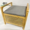 100% Bamboo Cushion Storage Stool