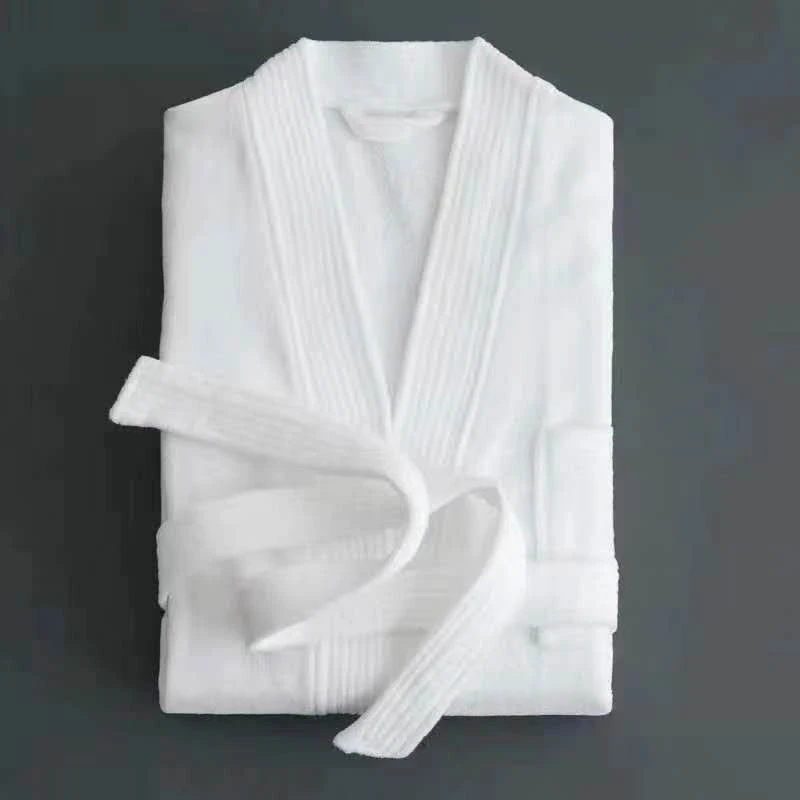 100% cotton white velvet hotel quality luxury bathrobe bath robe accepted customized logos