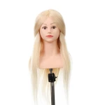 100% real mannequin head with natural hair training head human hair