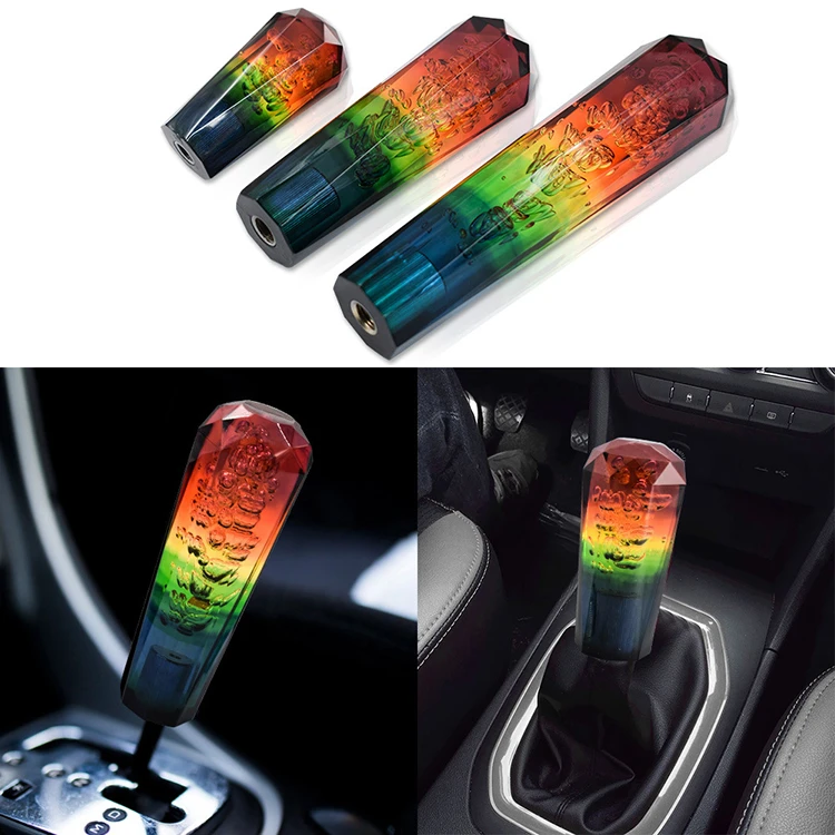 100mm Rainbow Color Acrylic Shift Knob Acrylic Gear Shifter