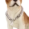10mm 316L Spring Stainless steel fancy dog collar hardwre metal dog collar pet collar
