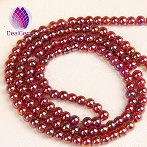 10mm AB red round glass beads for bracelet