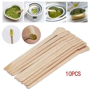 10pcs Body Hair Removal Sticks Wax Waxing Disposable Sticks Beauty Toiletry Kits Wood Tongue Depressor Spatula Bamboo Sticks