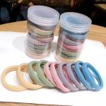 10pcs/set Adult Hair Ties Mixed Color Elastic Rubber Bands Hair Rings With Box