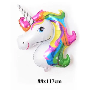 110*80cm Unicorn Balloons Animal Foil Balloon Globos Inflatable Classic Toys Kids Birthday Party Decorations Supplies