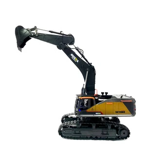1:14 huina 592 RC Car Remote Control Toy Excavator Metal Bucket Construction Vehicles Truck