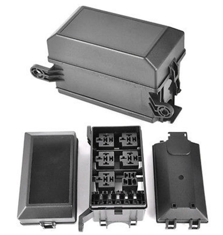 Buy 12-slot Relay Box 6 Relays 6 Atc/ato Fuses Holder Block + Metallic ...