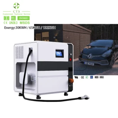 120kwh All-in-One EV Car Charging Battery, Lithium Ion Battery Charging Station, 200~750 VDC Wide Range Mobile Charging Battery