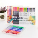 12/18/24/36/48/72/100 Colors Dual Brush Art Markers Pen Fine Tip and Brush Tip Watercolor Pens for Drawing Painting Stationery