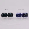 12mm Small Hole Round Dichroic Glass Lampwork Universe Star Beads for Jewelry Making