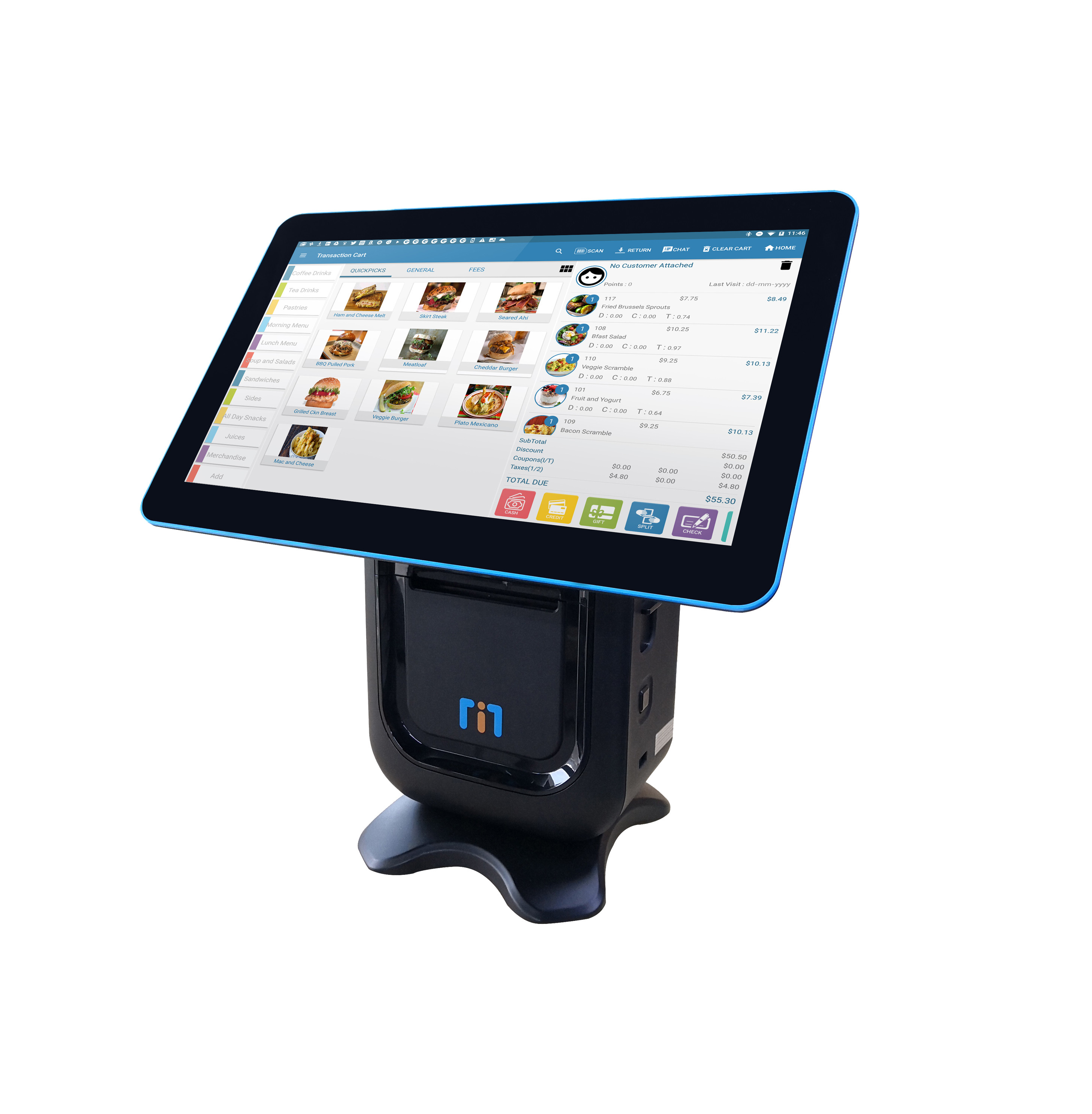 Imachine Xiamen Buy 14.1 Inch Pos All In One Billing Pos Terminal Machine With Thermal ...