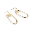14k Gold Plated Small Double Oval Drop Earrings Perfect Geometric Earrings