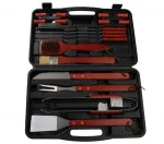 18 piece Camping Professional Stainless Steel Accessories Barbecue bbq tool box grill Kit Outdoor Cooking Set