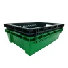 180 degree Stack Nest Containers high-quality plastic vented crates vented and robust or rough handling Nesting Crates for meat