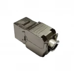 180 Degree Utp Cat6 Cat6A Nickel Color 3M Toolless Module  Zinc Alloy Rj45 Keystone Jack