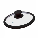 18cm Cookware Pot Wok Skillet Silicone Glass Lid Pan Cover