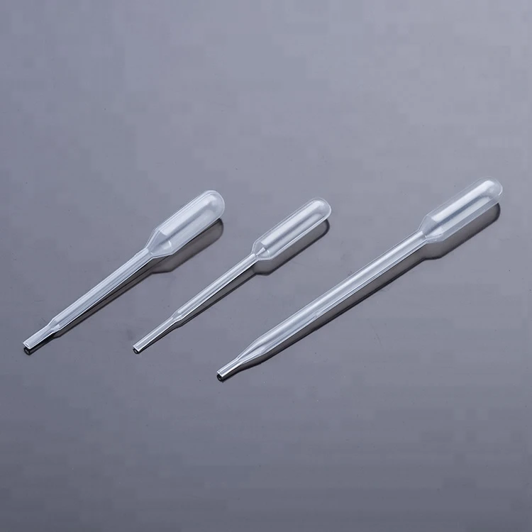 1ml 2ml 3ml Plastic disposable clear micro transfer pipette for laboratory hospitals with calibration