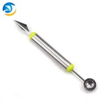 2 in 1 Multifunction Kitchen Tools For DIY Fruit Salads/ melon baller and carving knife