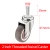Import 2 Inch 50mm TPE Soft Rubber Swivel Casters For Furniture Metric M10*25 Threaded Casters For Hardwood Floors from China