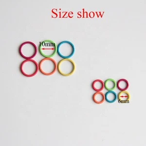 2 Sizes Colorful Metal Ring Stitch Marker For Knitting &amp; Crochet
