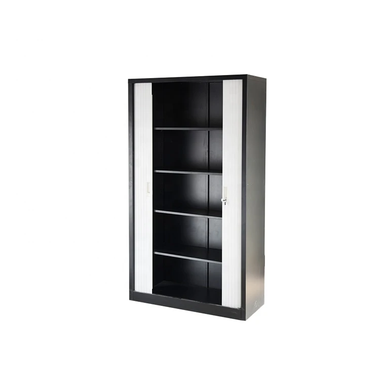 2 sliding stainless steel metal file storage tambour door cabinet