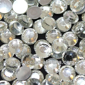 2015 AB Crystal Clear Round Wholesale Hot Fix Rhinestone