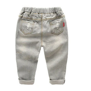 2017 spring autumn new fashion europe the united States children&#039;s boys clothing men pants hole jeans for 3-8years old
