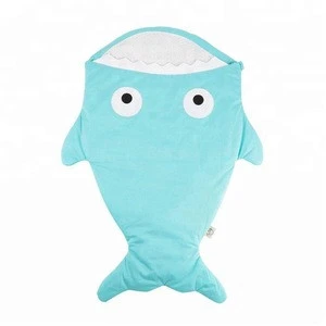 2018 hot sale 100% cotton shark baby sleep bag