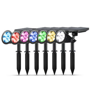 2018 Hot Sell Garden LED Landscape Lamps Solar Garden Lights With RGB Color changing