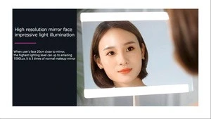 2018 Shenzhen Newest Beauty Product Trending Products LED Lighted Vanity Makeup Mirror with Bluetooth