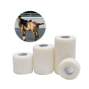 2019 Horse care products medical colored nonwoven elastic self adhesive adherent hoof leg vet wrap cohesive horse bandage