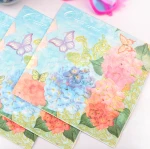 2020 Color Printed Primary Wood Pulp Dinner Paper Napkin With Butterfly And Flower