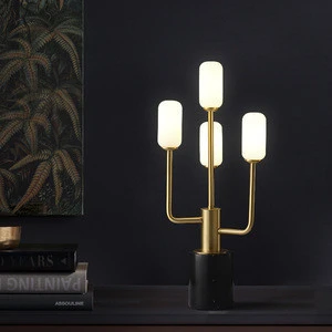 2020 custom luxury classic brass finish bedroom bed side bar hotel table lamp