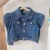 Import 2020  New Autumn Baby to Toddler Girl Puff Sleeve Jean Jacket Cute Denim Blue Coat for 1-6T from China