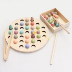 2020 new kids educational toys creative wooden magnetic fishing toy