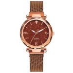 2020 Top Brand Rose Gold Women Watch Luxury Magnetic Starry Sky Lady Wrist Watch Mesh Female Clock