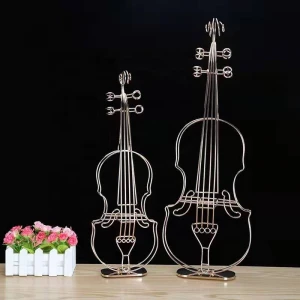 2021 hot selling  light luxury creative iron art violin handicraft for home decoration