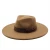 Import 2021 New Design Elegant Faux Wool Felt Flat Wide Brim Fedora Hat from China