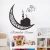 Import 2021 Vinyl Art Wall Mural Sticker Decals Home Decor Bedroom Ramadan Kareem Islam Crescent Eid Mubarak Decoration Wall Stickers from China