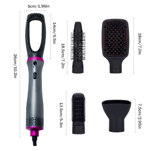 2021Hot Selling 5 in 1 Hair Dryer Brush Volumizer Hot Air Brush 3 in1 Styling Brush Styler Negative Ion hair styler