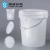 Import 20L plastic paint bucket with plastic/metal handle round 20KGS PP pail with flat cover from China