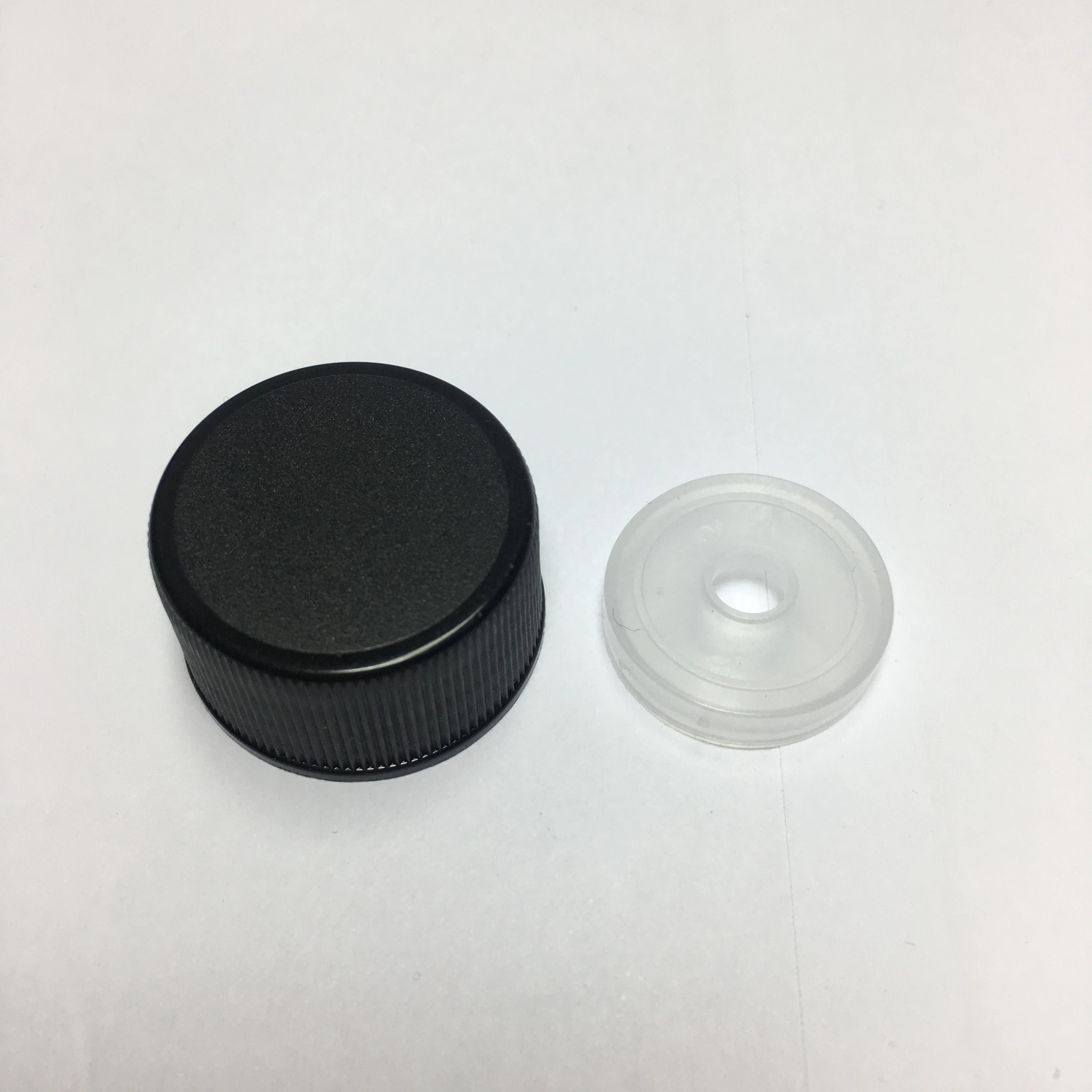 24-414 Black PP Lid, Plastic Cap with F217 Liner,5oz 150ml clear glass empty woozy hot sauce bottle ketchup sauce glass vinegar