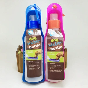 250ML 500ML Outdoor Portable Pet Dog Water Bottles Foldable Tank Drinking Design Travelling Bowl Feeding Dispenser
