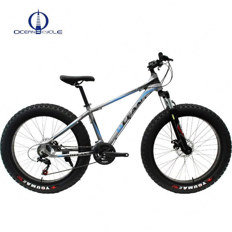 26 inch Fat tire bicycle Suspension fork 21 speed Fat bike Disc brake Hollow out rim fat tire bicycle