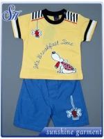 2PCS Children Kids Boys T-shirt +Pants Short Sleeve Sets clothing