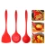 Import 3 PC spatula set round tail handle heat-resistant non-stick silicone spatula spoon kitchen utensils set one silicone kitchenware from China
