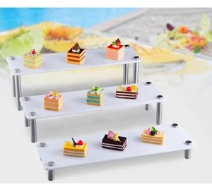 3-Tier floor Acrylic cake stand buffet seafood display fruit tray dessert stand snack plate for home hotel and restaurant