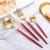 Import 304 stainless steel frosted texture handle round comfort Type Portuguese tableware knife fork spoon advanced design from China